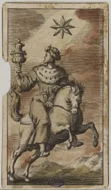 La Stella, the Star trump from a historical Florentine Minchiate pack held by Paris Musées.